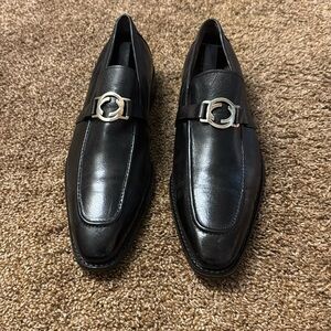 Men Black dress shoes, size 11, Fratelli Rossetti Footwear.